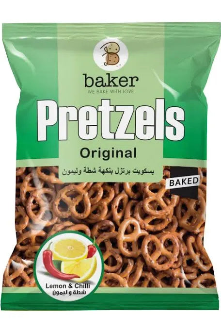 بيكر بريتزل اورجنال بنكهة شطة وليمون 300g