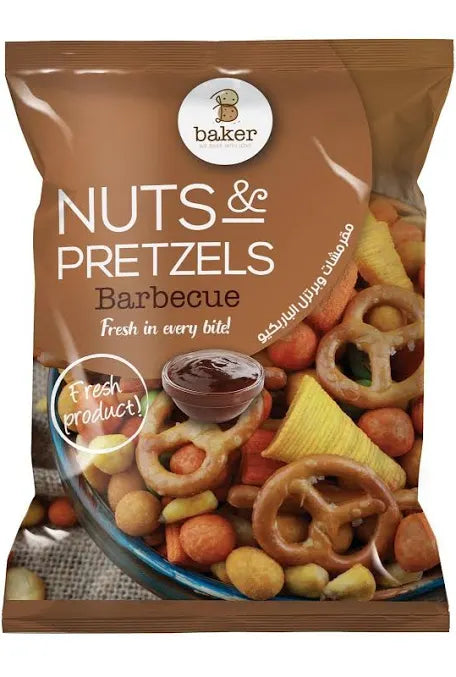 بيكر نوتس وبريتزل بنكهة الباربكيو 300g