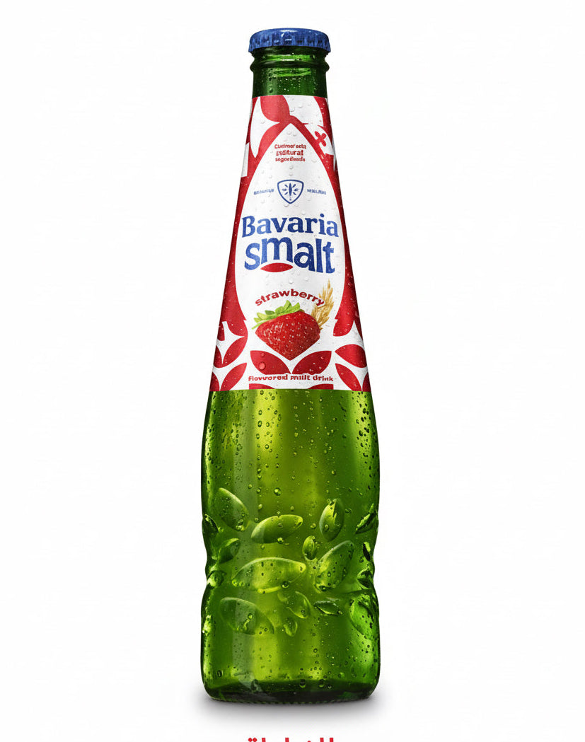 بفاريا فراولة زجاج 330مل